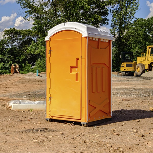 how often are the porta potties cleaned and serviced during a rental period in Bennington IN